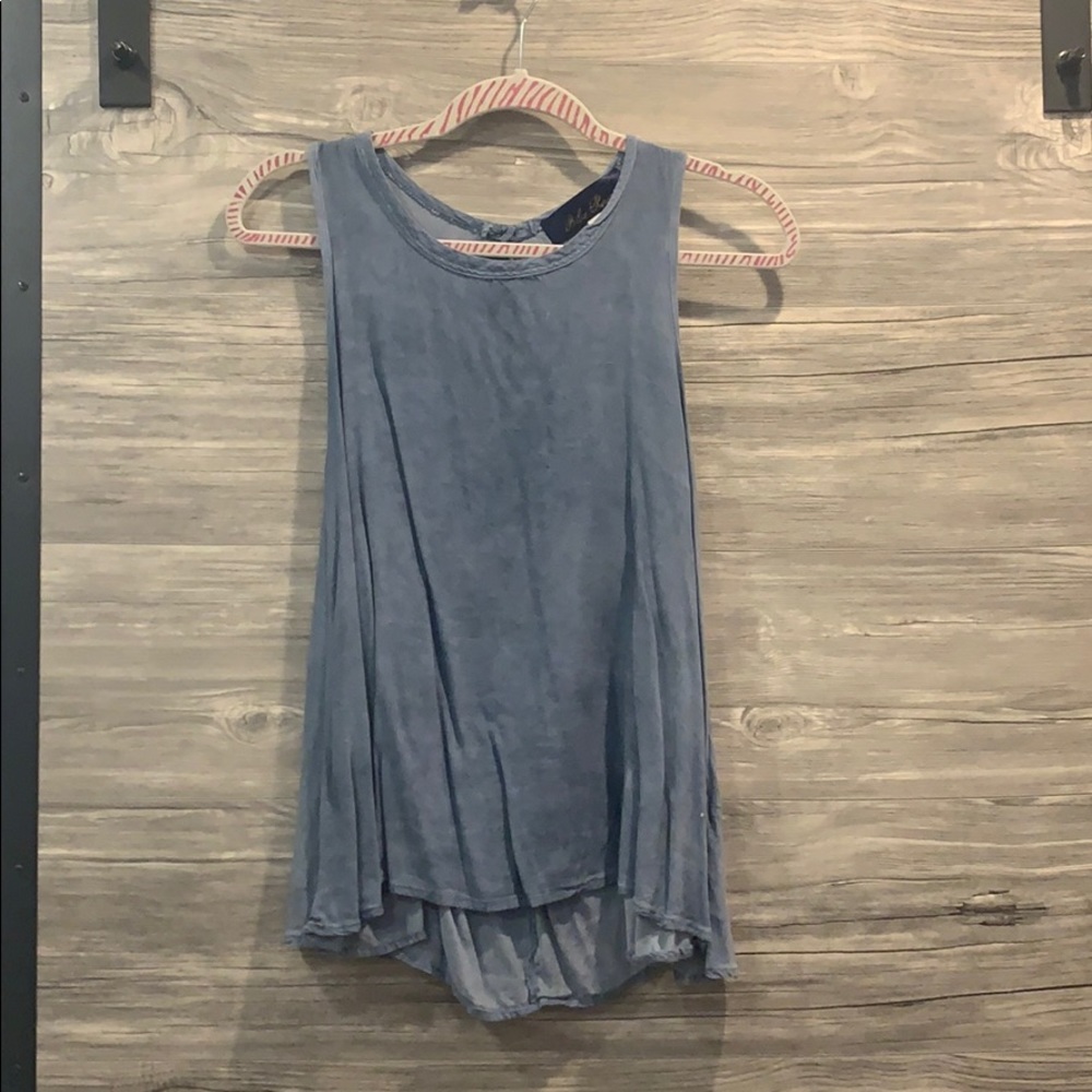 Soft blue dressy tank